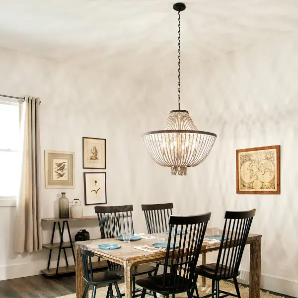 Brisbane 8-Light Chandelier in Distressed Black - Image 4