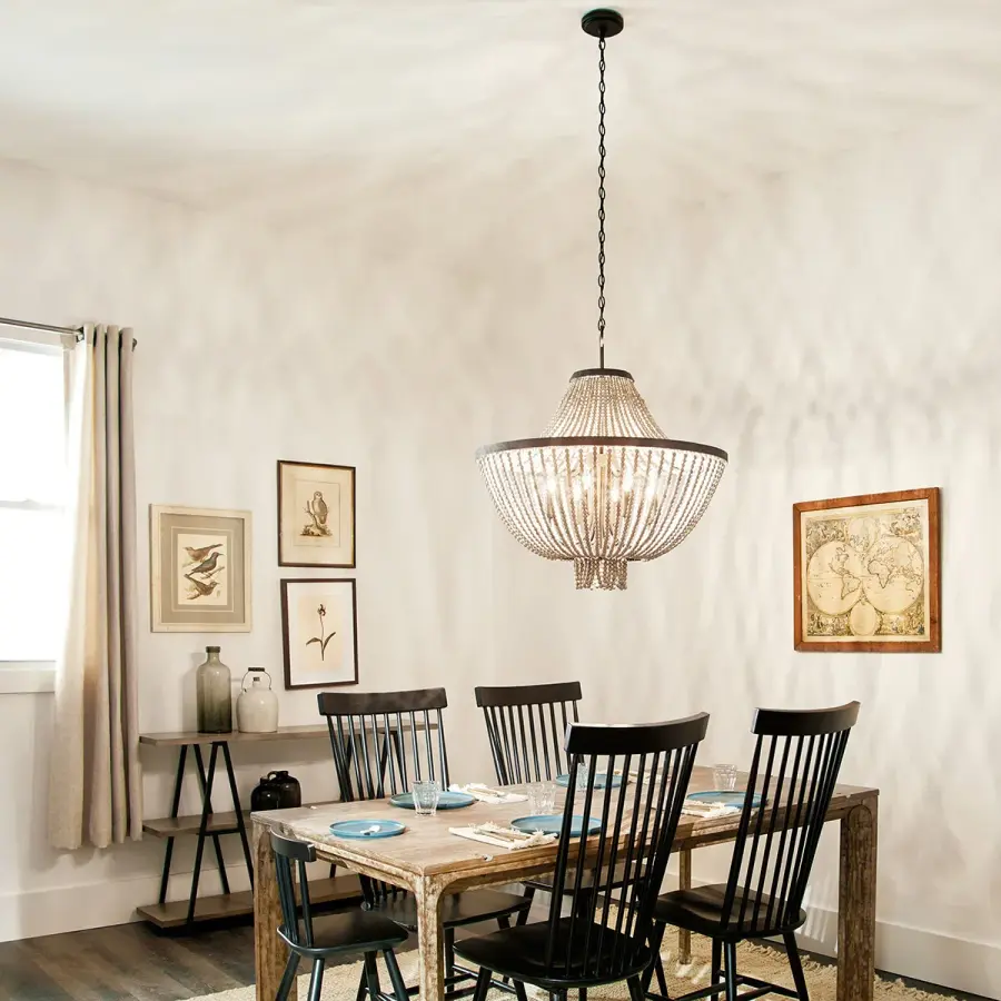Brisbane 8-Light Chandelier in Distressed Black - Image 4