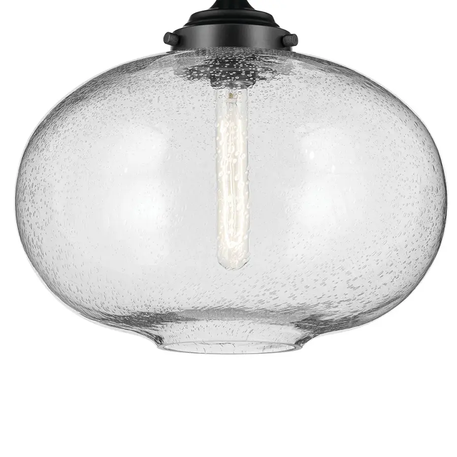 Avery 14.5" Black Flush Mount Ceiling Light - Image 1