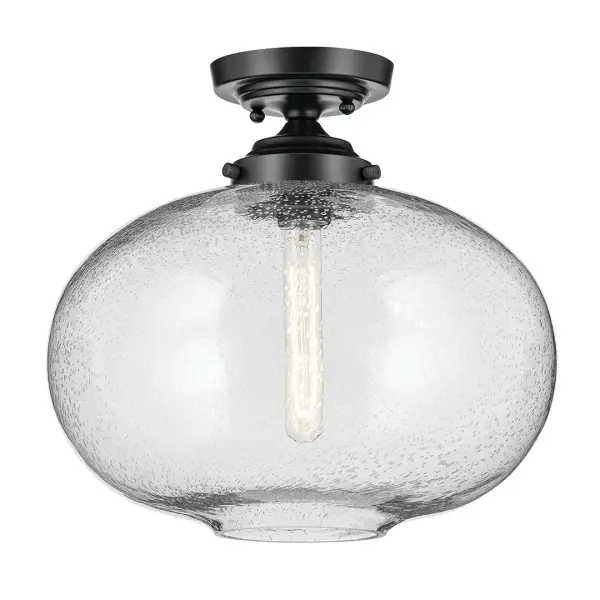 Avery 14.5" Black Flush Mount Ceiling Light - Image 4