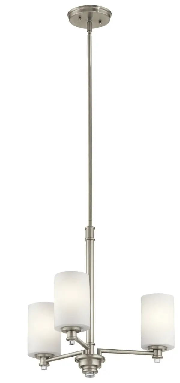 Joelson 3-Light Mini Chandelier in Brushed Nickel