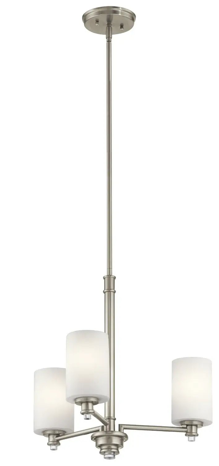 Joelson 3-Light Mini Chandelier in Brushed Nickel