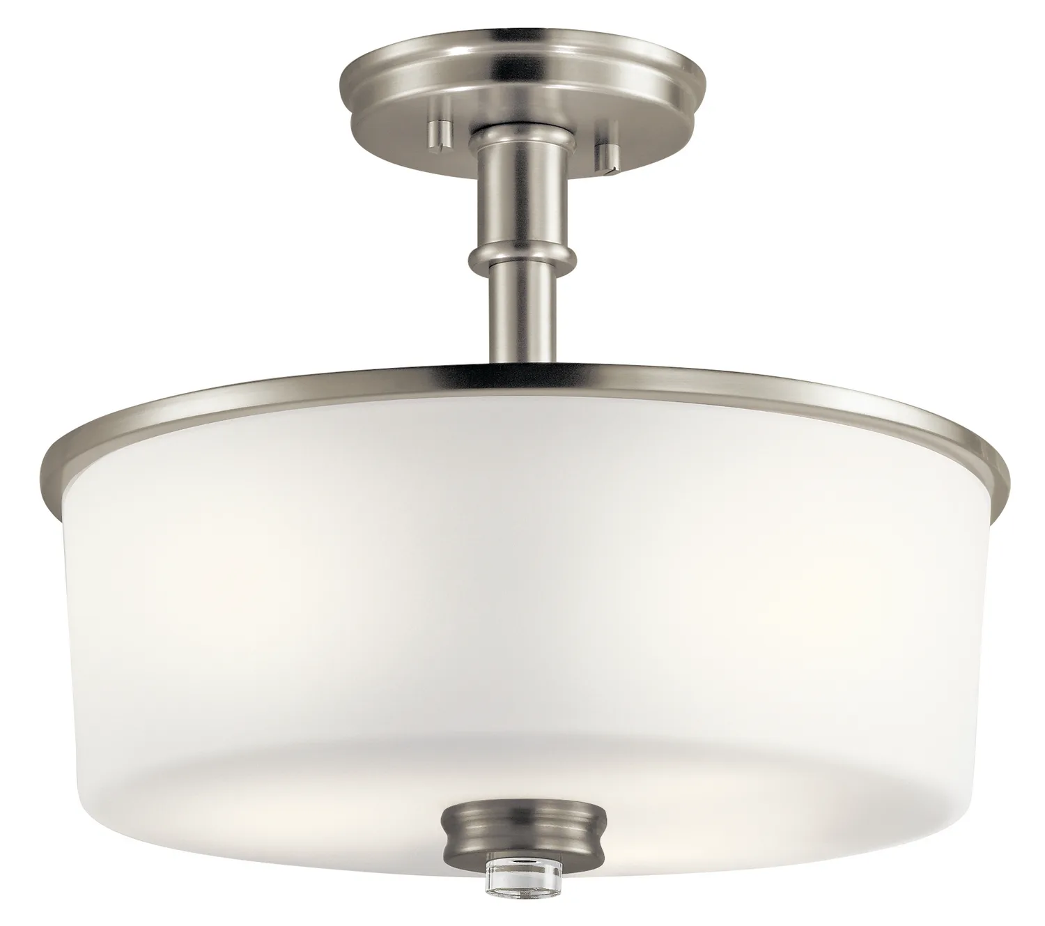 Joelson 3-Light Semi-Flush Mount in Brushed Nickel