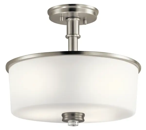 Joelson 3-Light Semi-Flush Mount in Brushed Nickel
