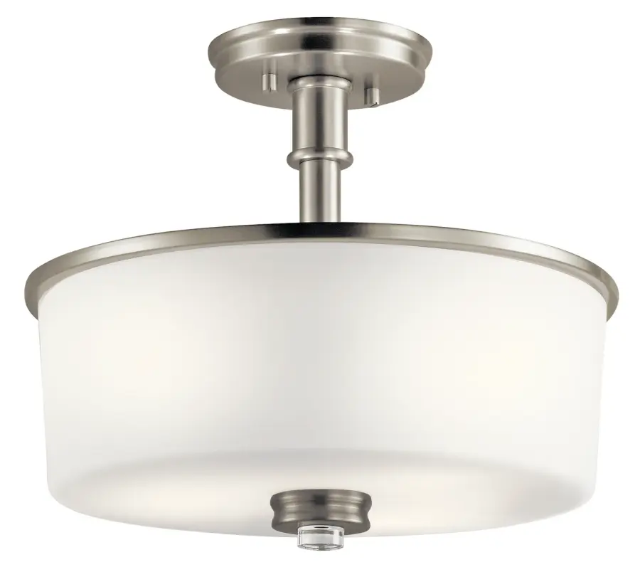Joelson 3-Light Semi-Flush Mount in Brushed Nickel