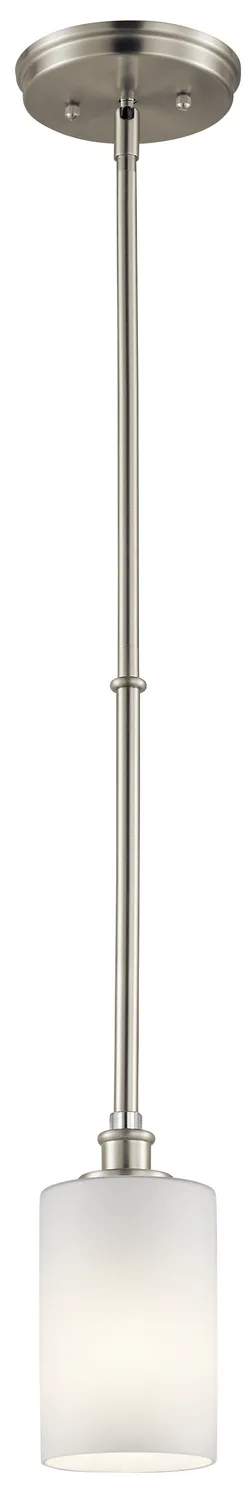 Joelson One Light Mini Pendant in Brushed Nickel