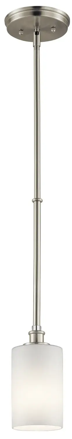Joelson One Light Mini Pendant in Brushed Nickel