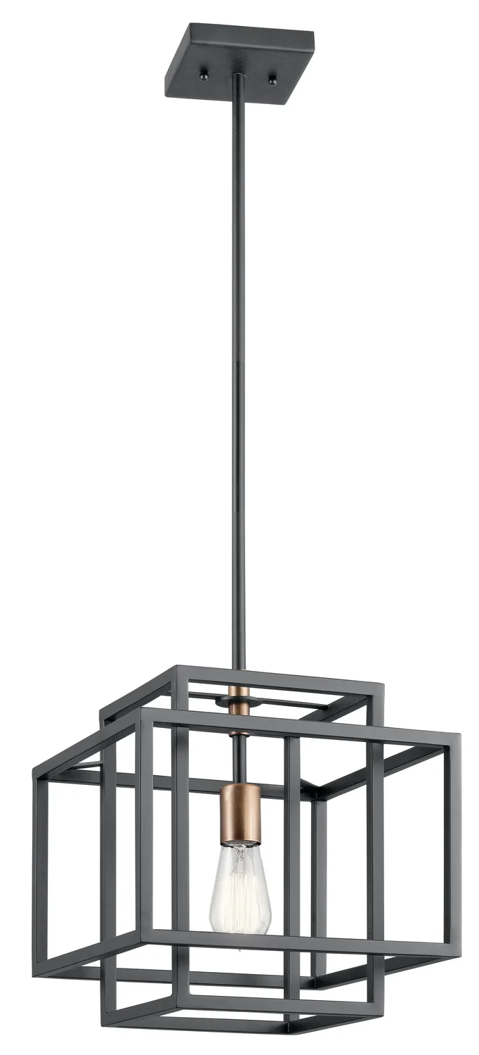 Taubert One Light Pendant in Black
