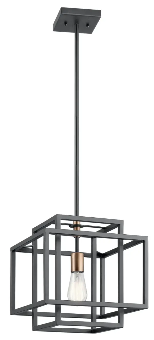 Taubert One Light Pendant in Black