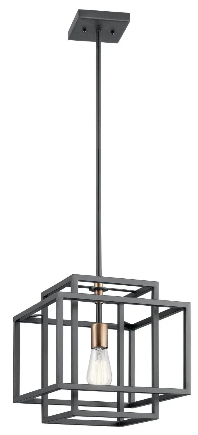 Taubert One Light Pendant in Black