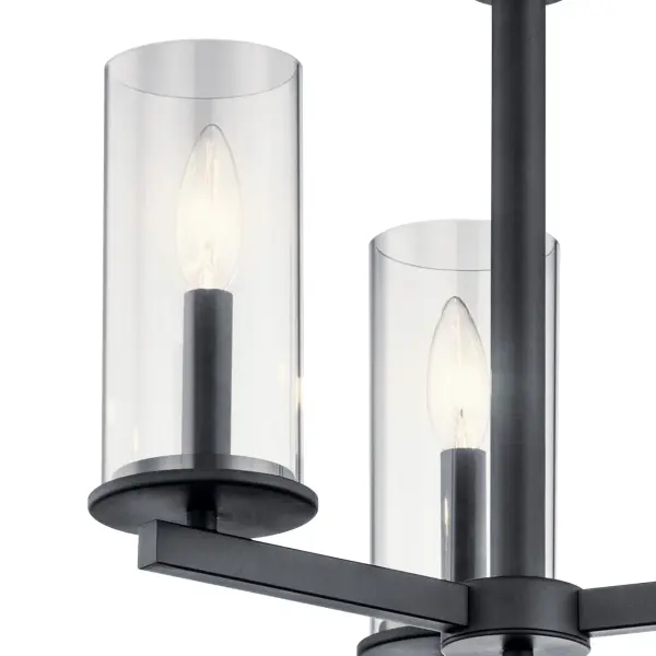 Crosby 3-Light Convertible Chandelier in Black - Image 3