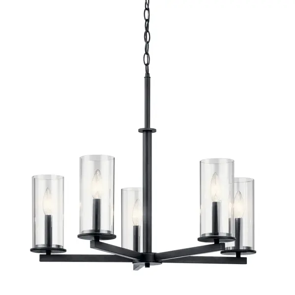 Crosby 5-Light Chandelier in Black - Image 1