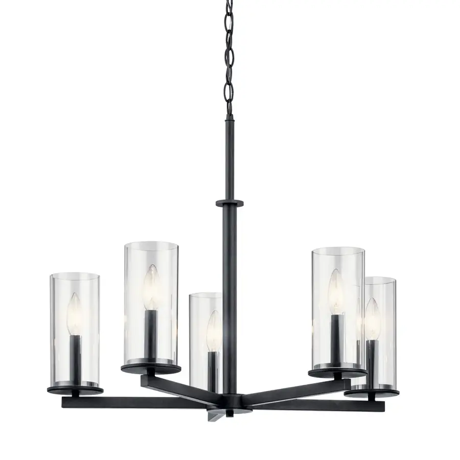 Crosby 5-Light Chandelier in Black - Image 1