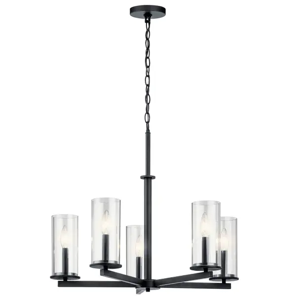 Crosby 5-Light Chandelier in Black - Image 2