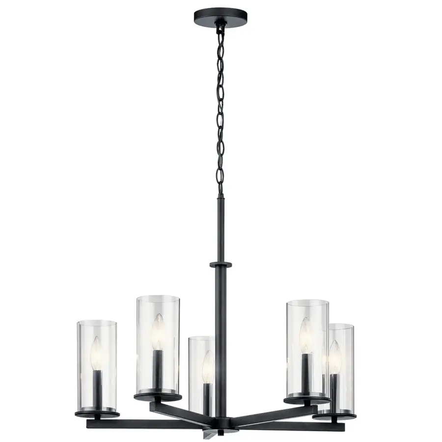 Crosby 5-Light Chandelier in Black - Image 2