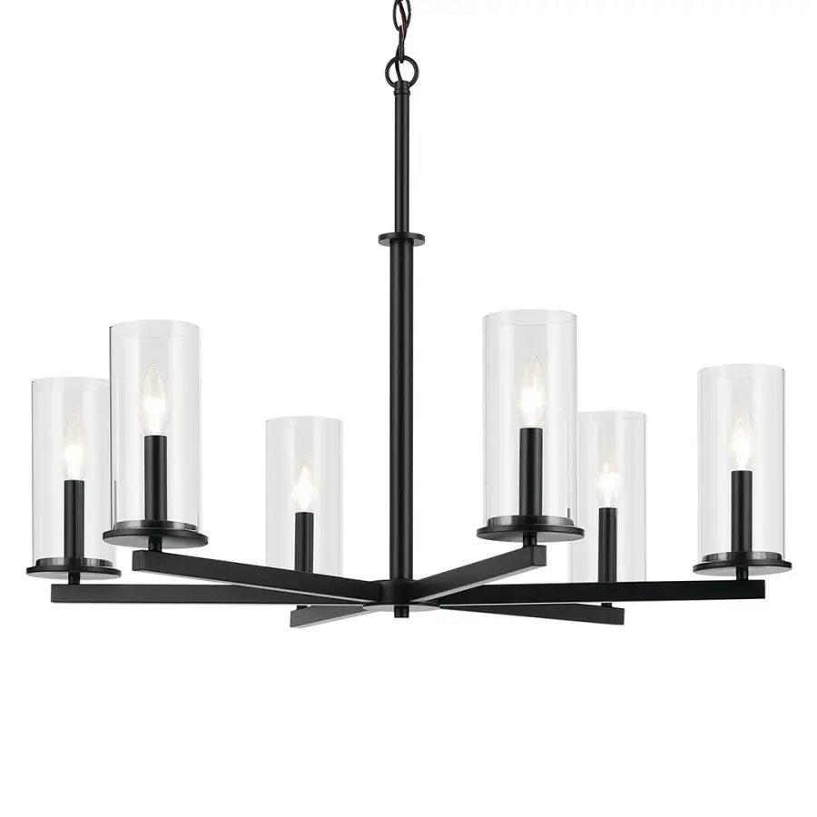 Crosby 6-Light Chandelier in Black - Image 1