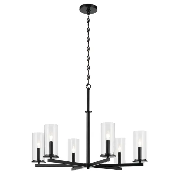 Crosby 6-Light Chandelier in Black - Image 4