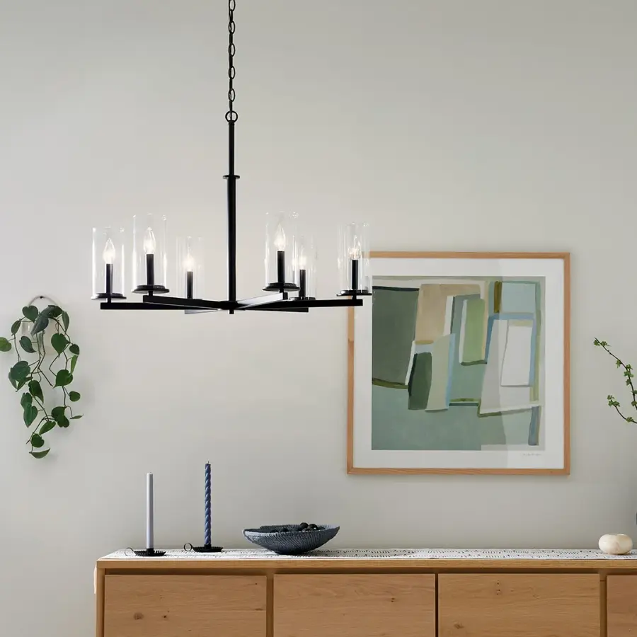 Crosby 6-Light Chandelier in Black - Image 6
