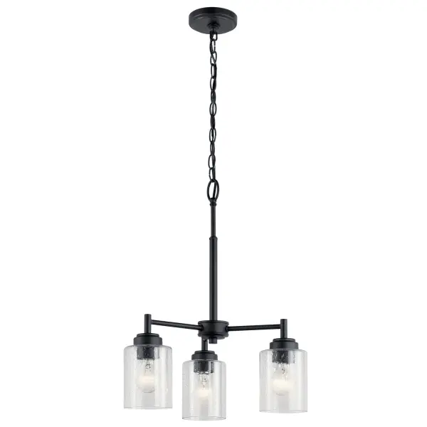 Winslow 3-Light Mini Chandelier in Black