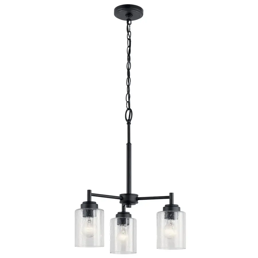 Winslow 3-Light Mini Chandelier in Black