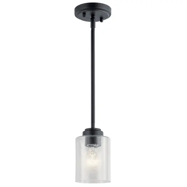Winslow One Light Mini Pendant in Black