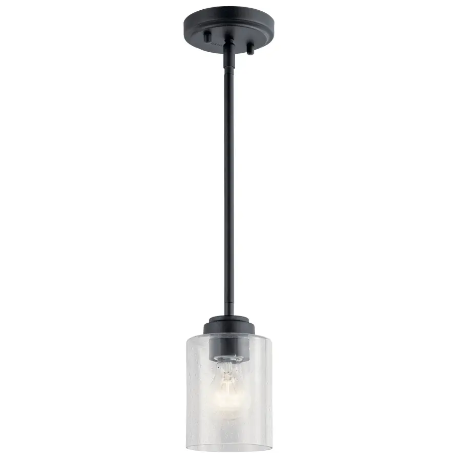 Winslow One Light Mini Pendant in Black