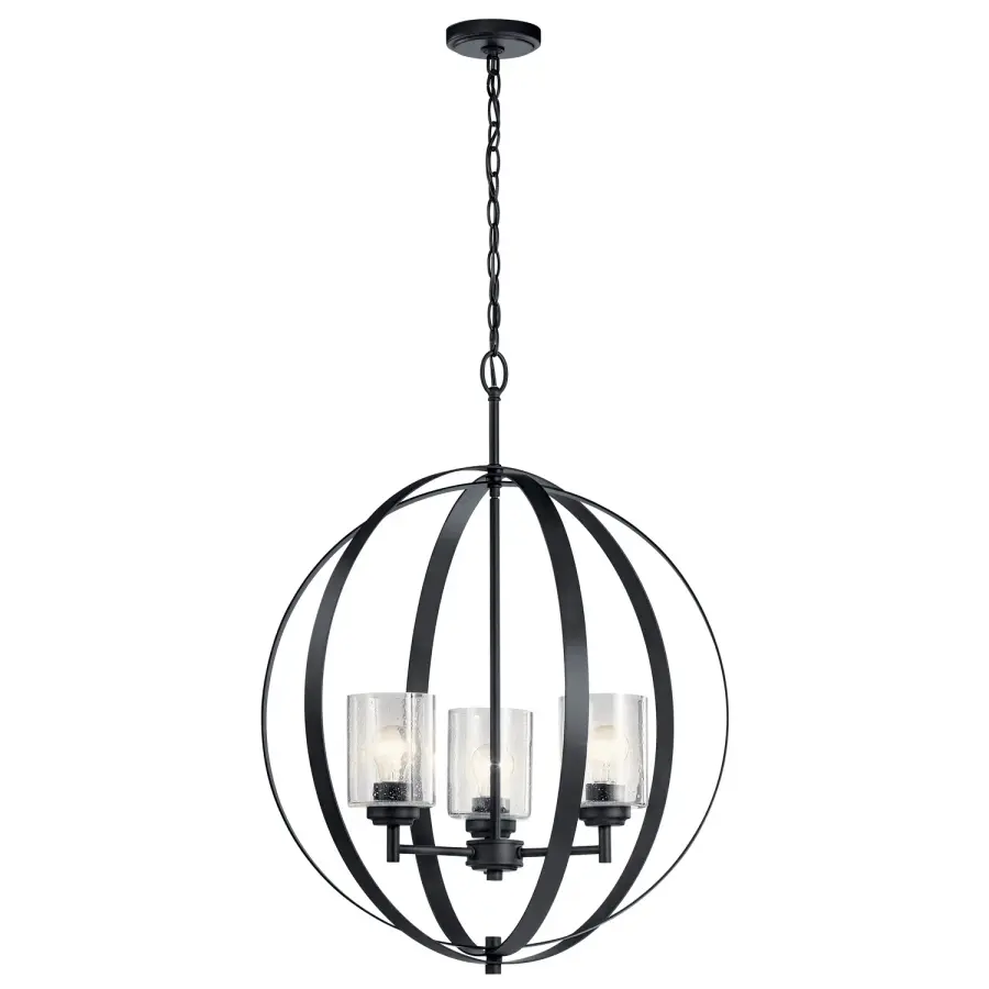 Winslow 3-Light Chandelier in Black