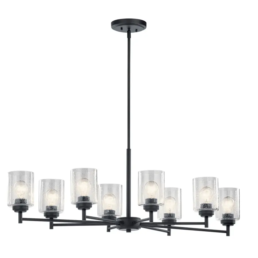 Winslow 8-Light Linear Chandelier in Black