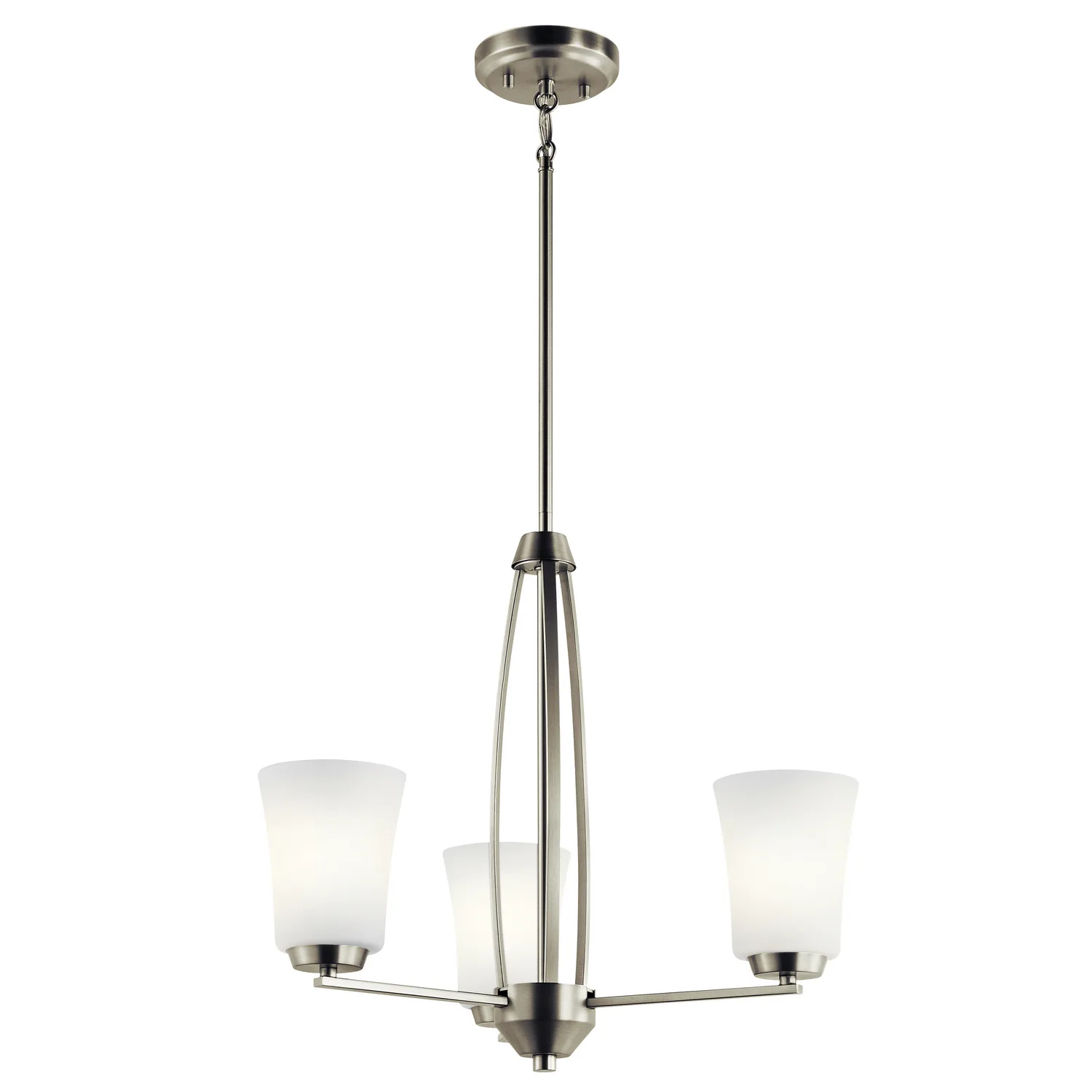 Tao 3-Light Chandelier in Brushed Nickel