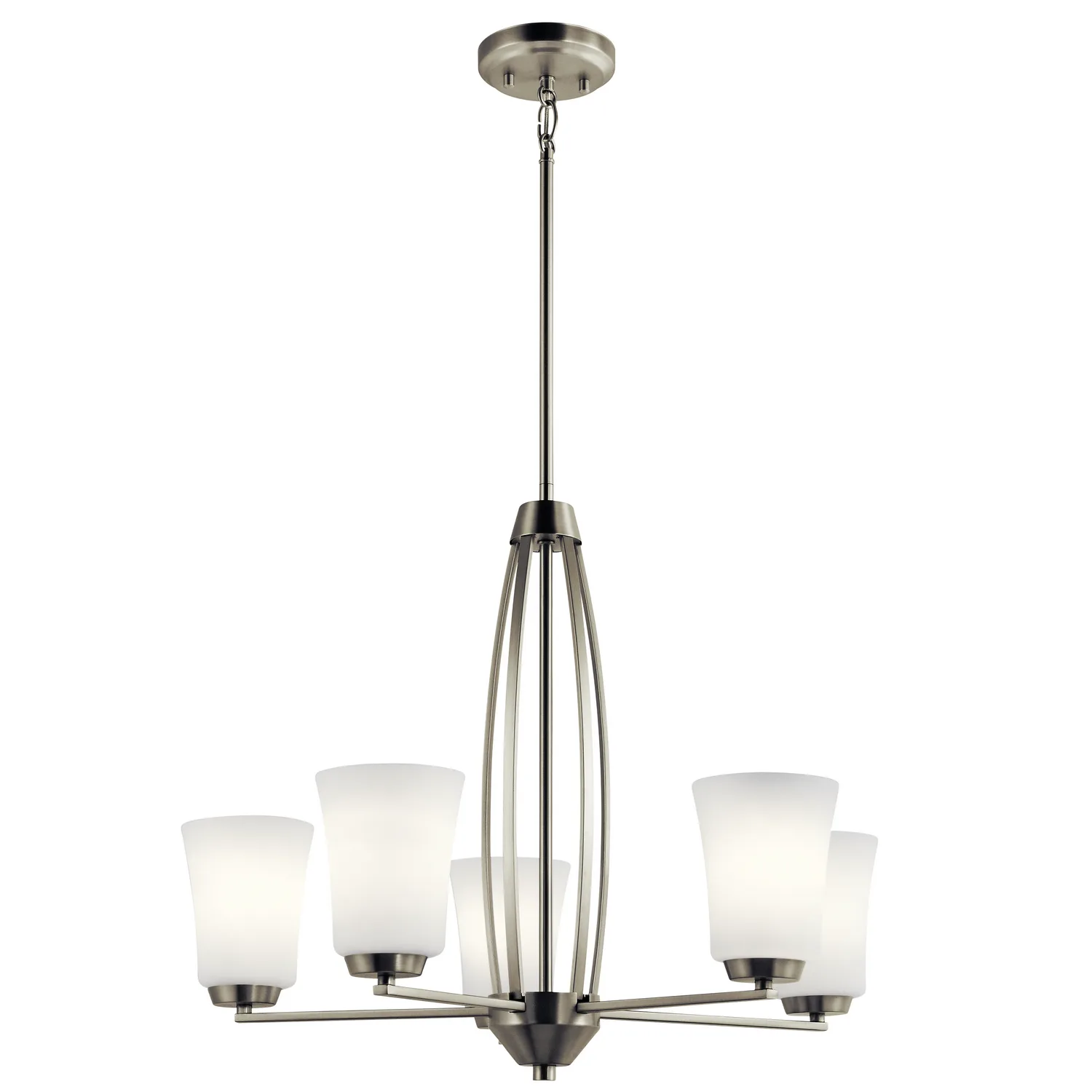 Tao 5-Light Chandelier in Brushed Nickel