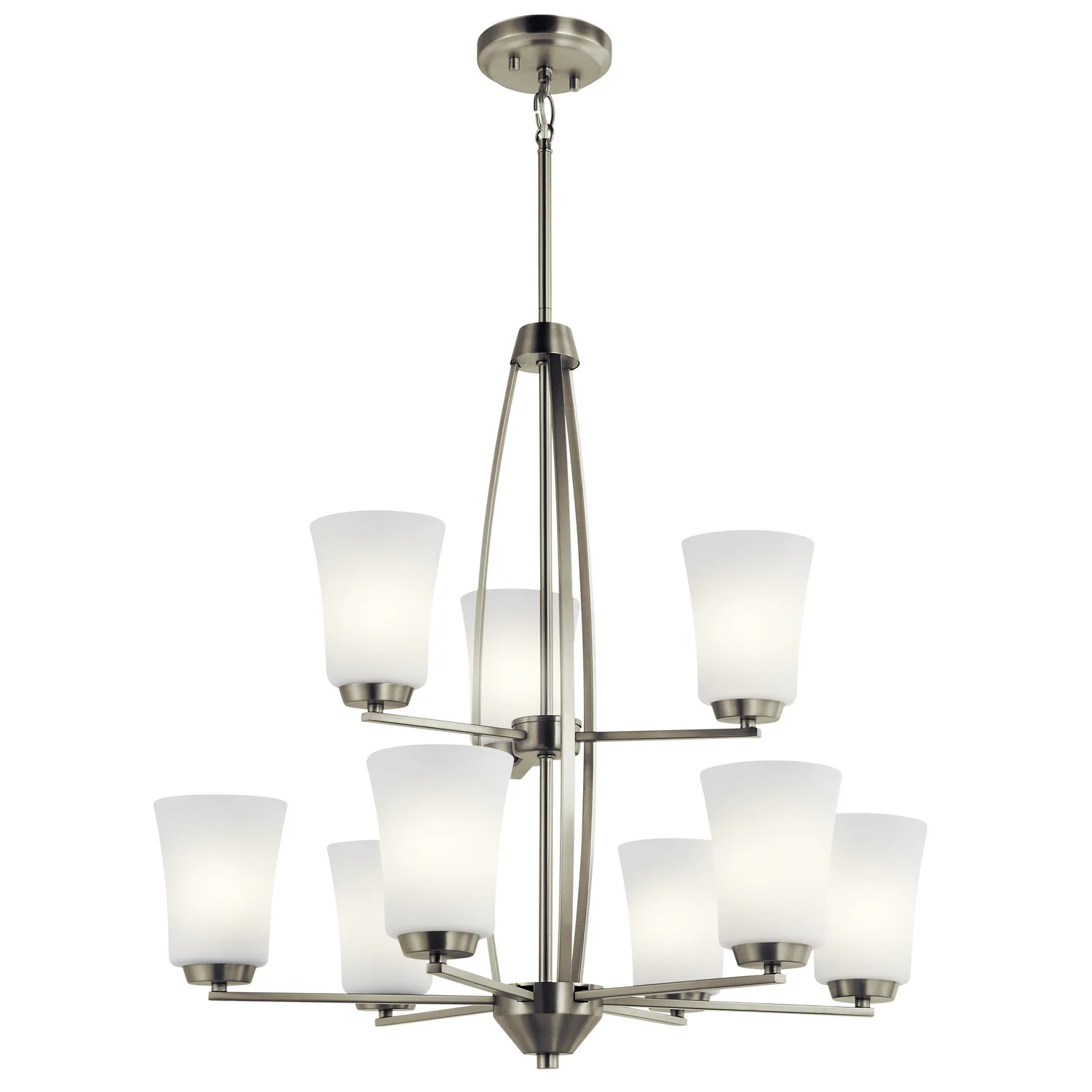 Tao 9-Light Chandelier in Brushed Nickel