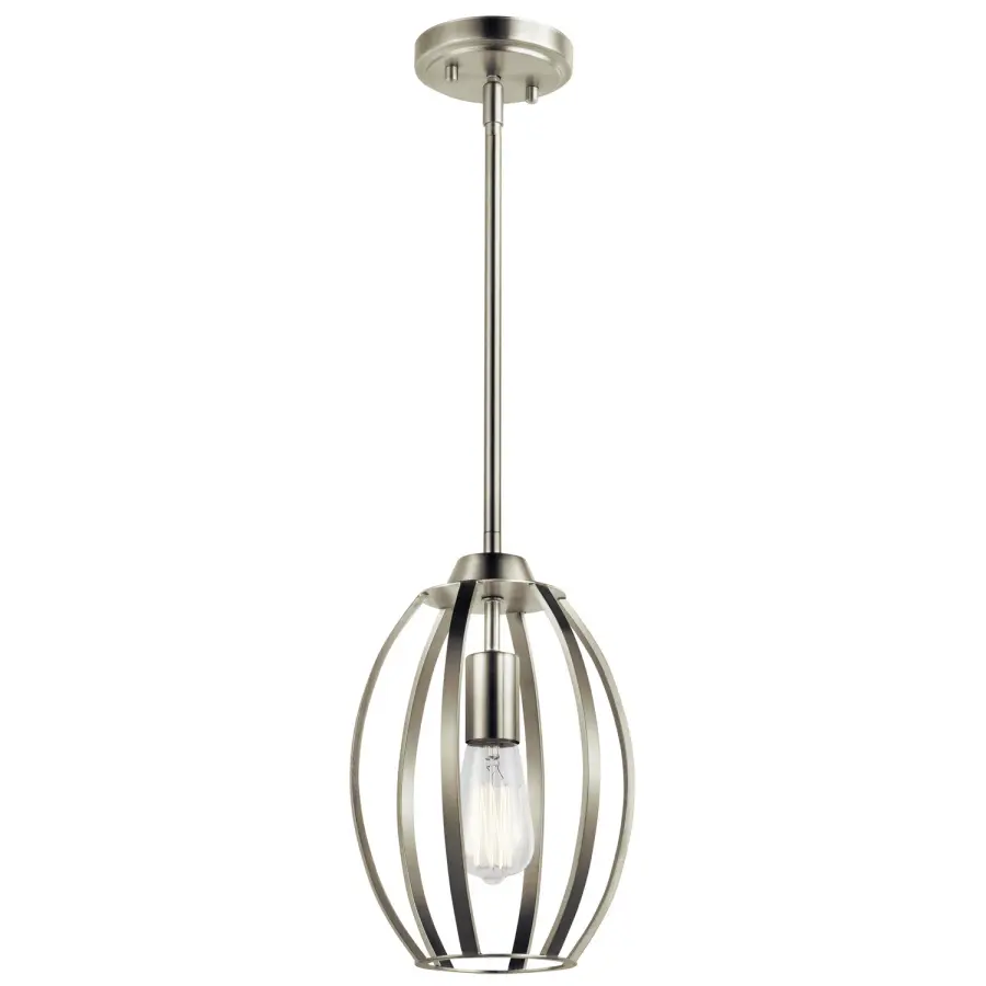 Tao One Light Pendant in Brushed Nickel