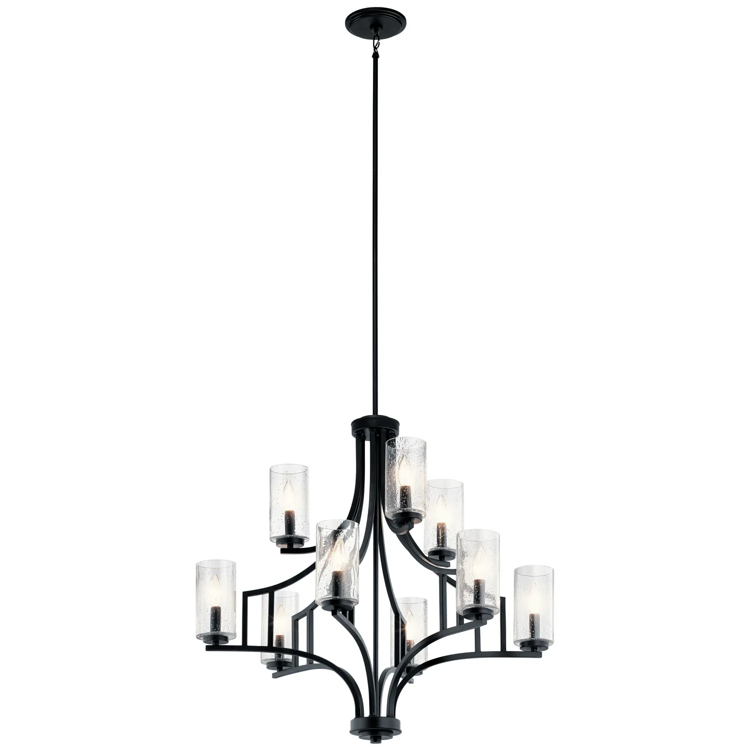 Vara 9-Light Chandelier in Distressed Black