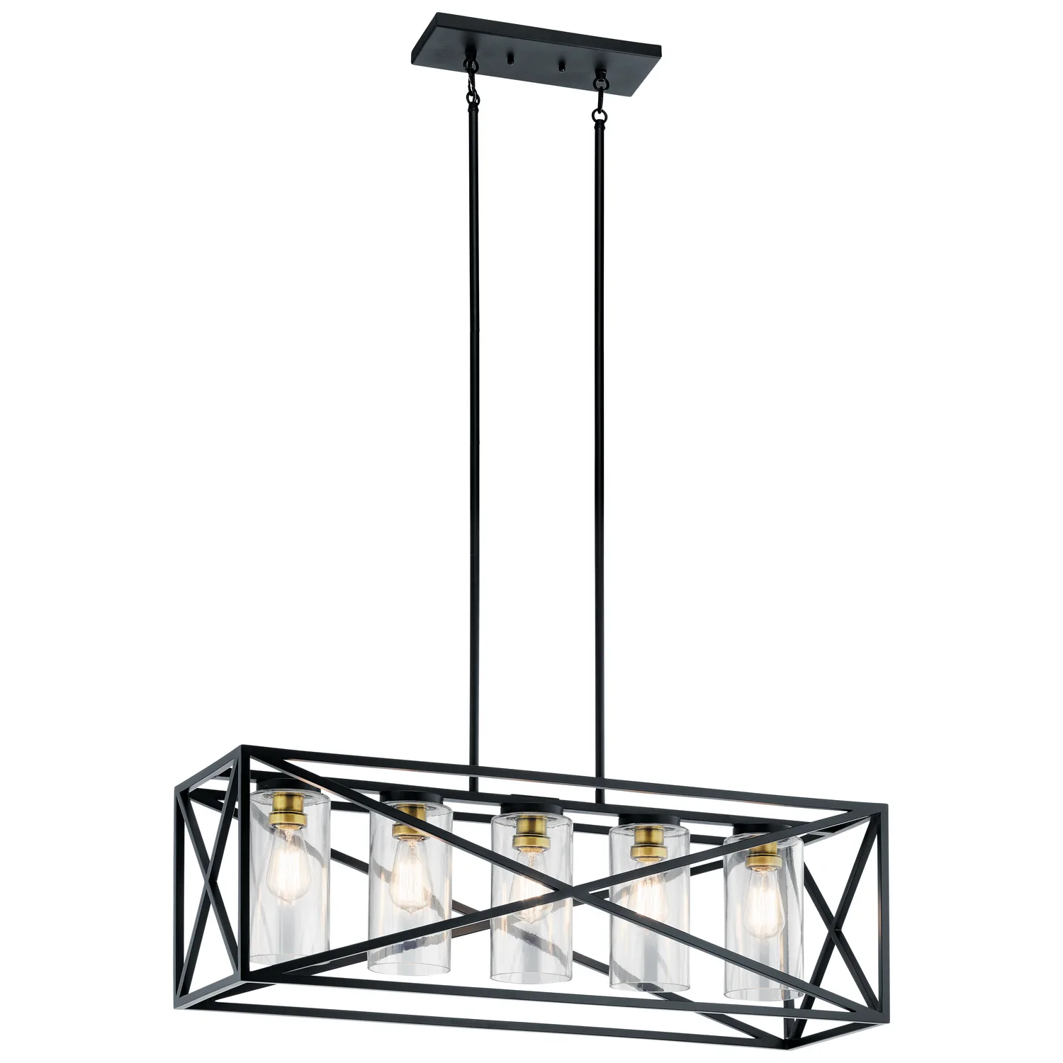Moorgate 5-Light Linear Chandelier in Black