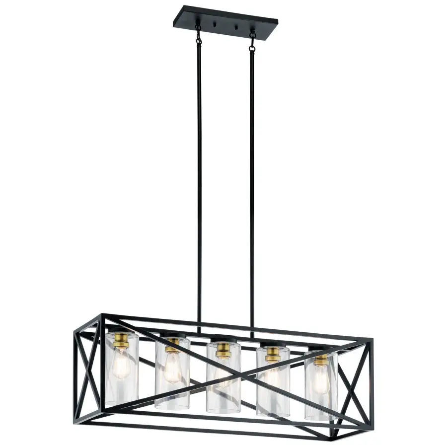 Moorgate 5-Light Linear Chandelier in Black