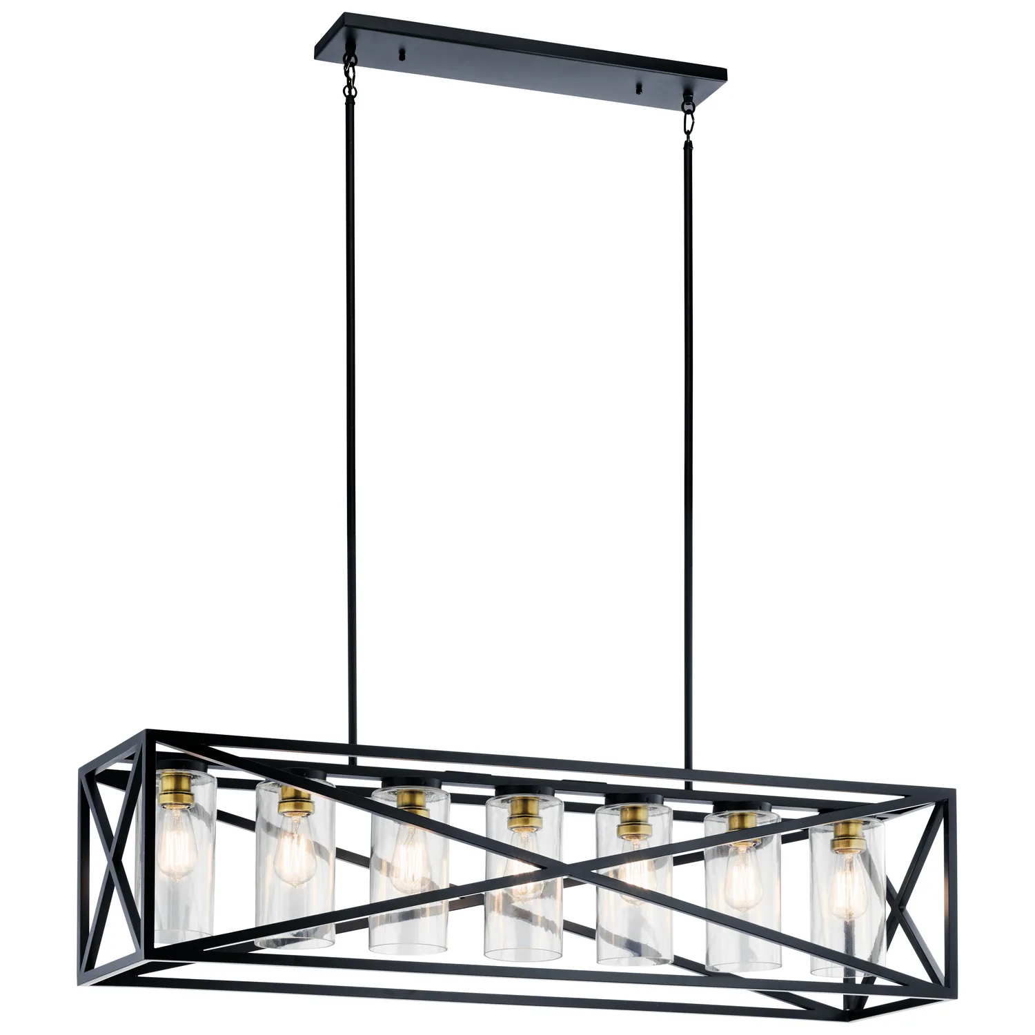 Moorgate 7-Light Linear Chandelier in Black