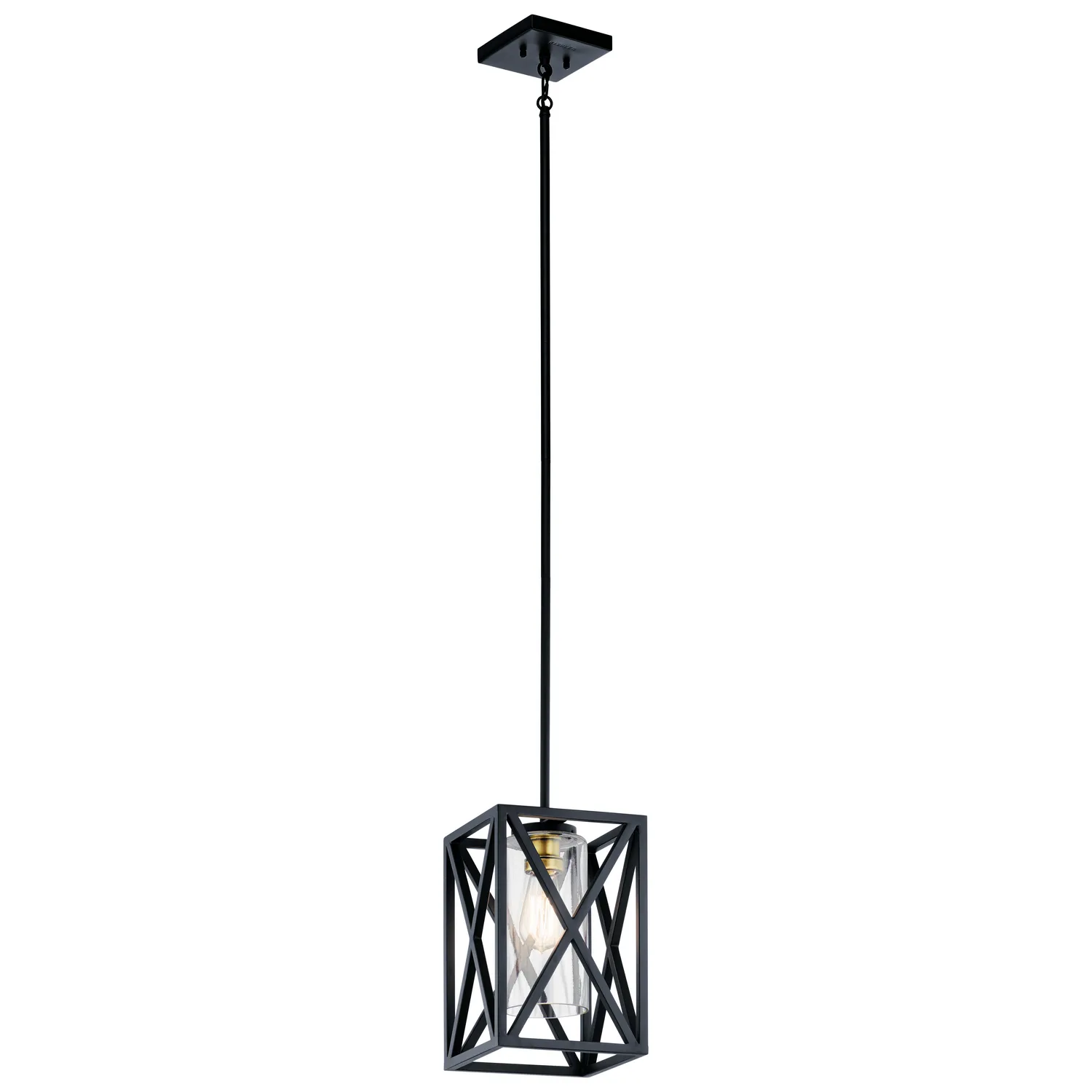 Moorgate One Light Mini Pendant in Black