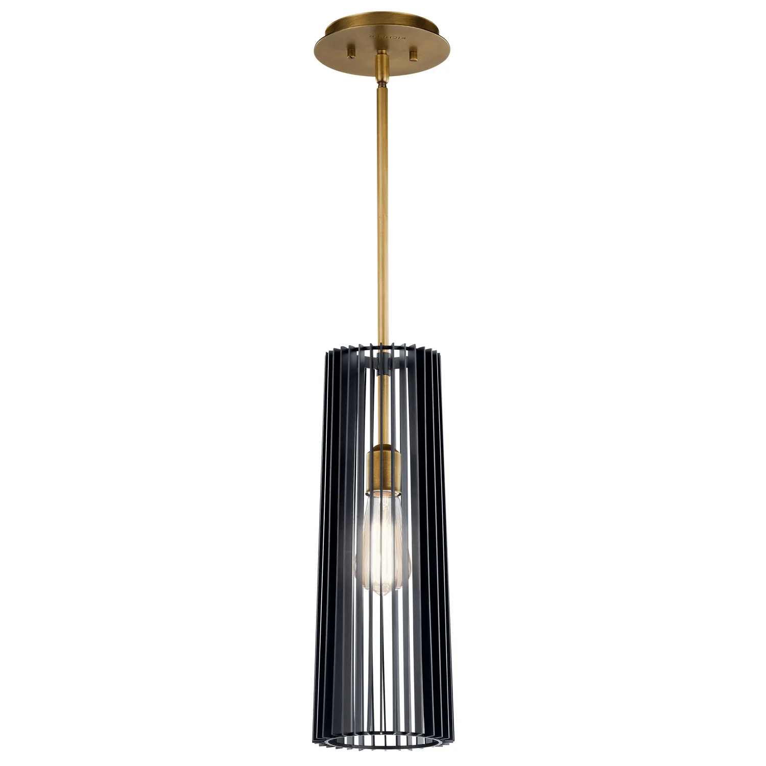 Linara One Light Pendant in Black