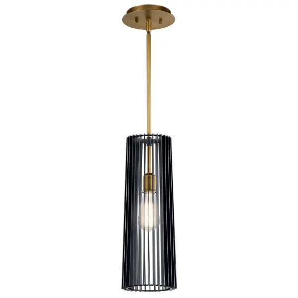 Linara One Light Pendant in Black