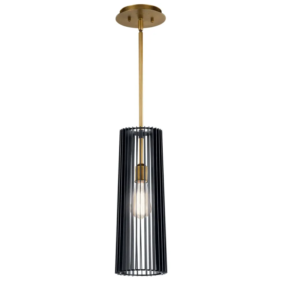 Linara One Light Pendant in Black