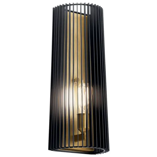 Linara One Light Wall Sconce in Black
