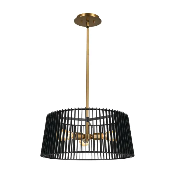 Linara 3-Light Pendant in Black
