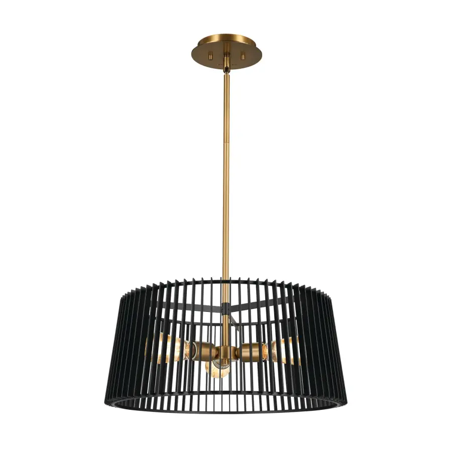 Linara 3-Light Pendant in Black