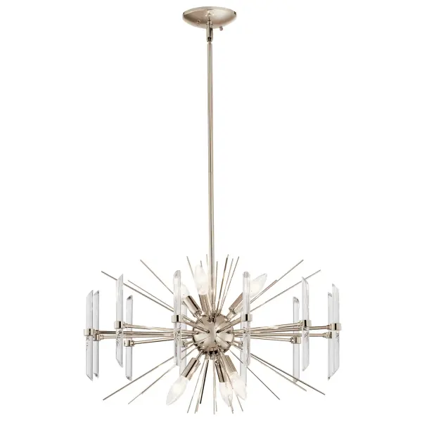 Eris 6-Light Chandelier in Polished Nickel