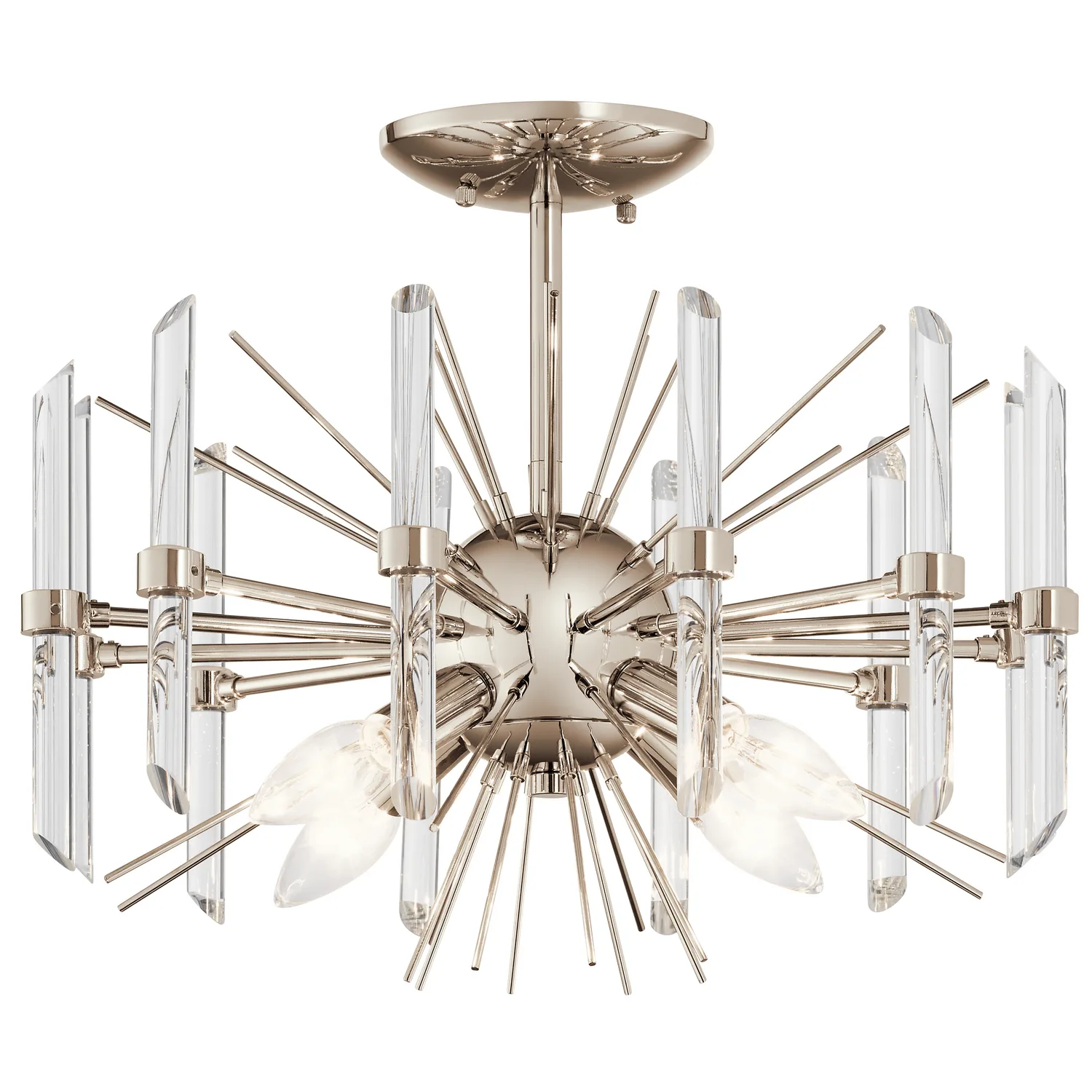 Eris 4-Light Semi-Flush Mount in Polished Nickel