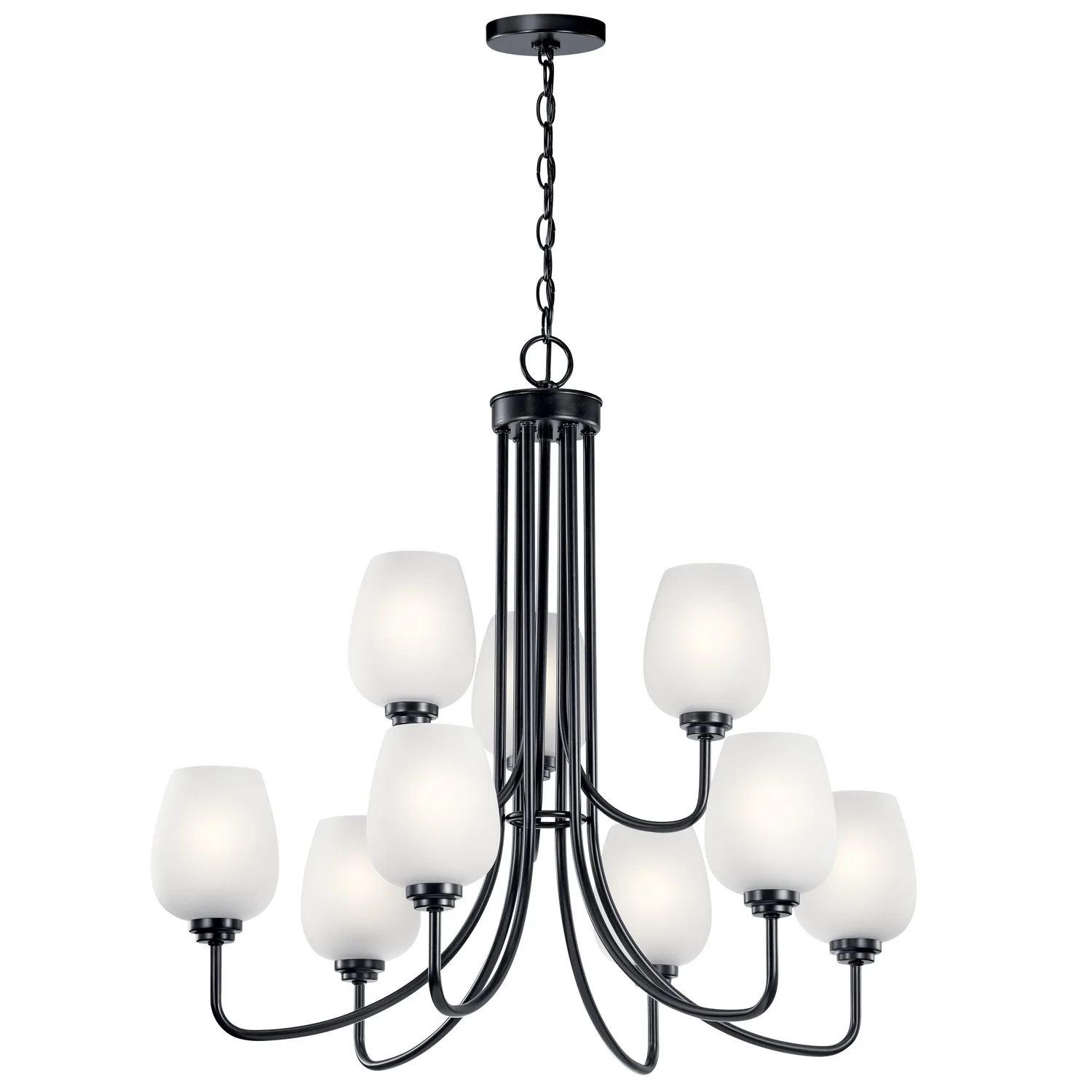 Valserrano 9-Light Chandelier in Black