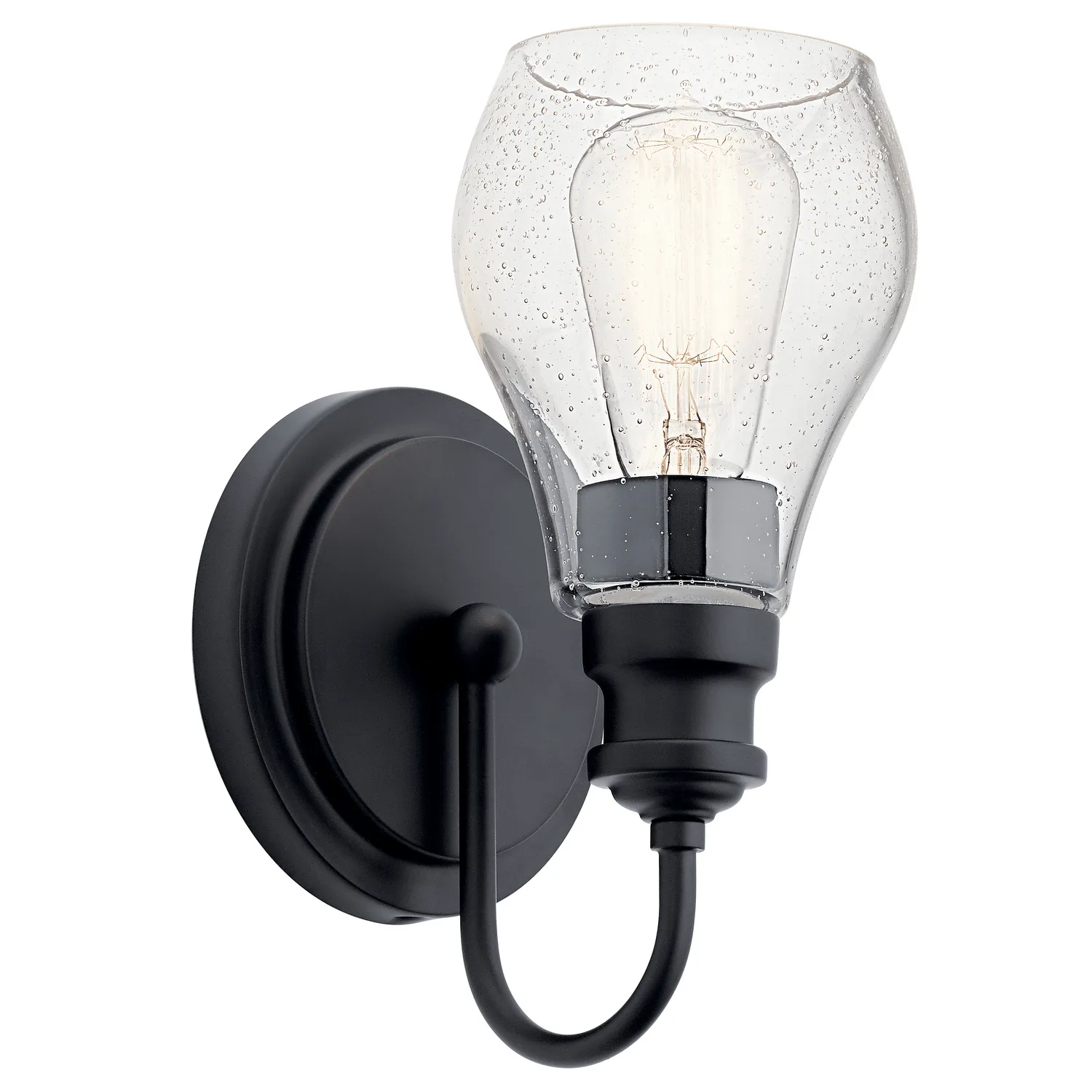 Greenbrier One Light Wall Sconce in Black