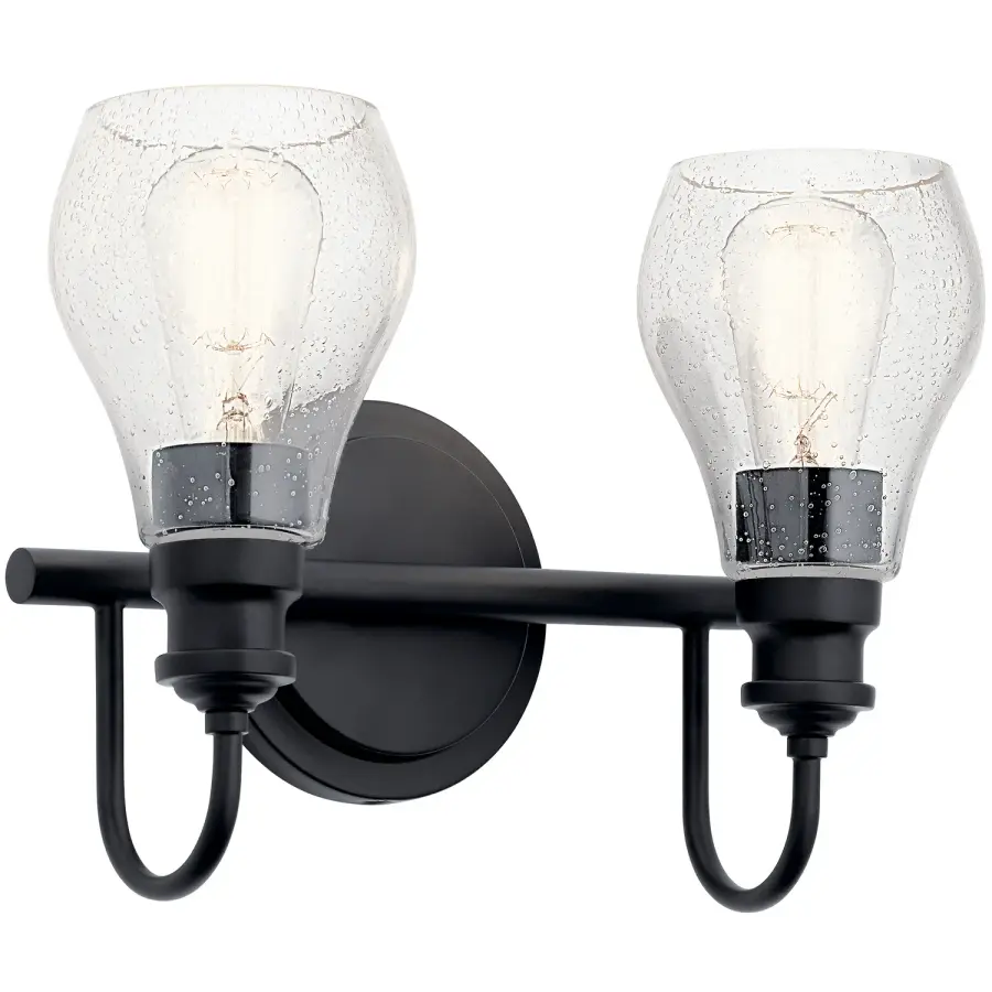 Greenbrier Two Light Bath Vanity in Black