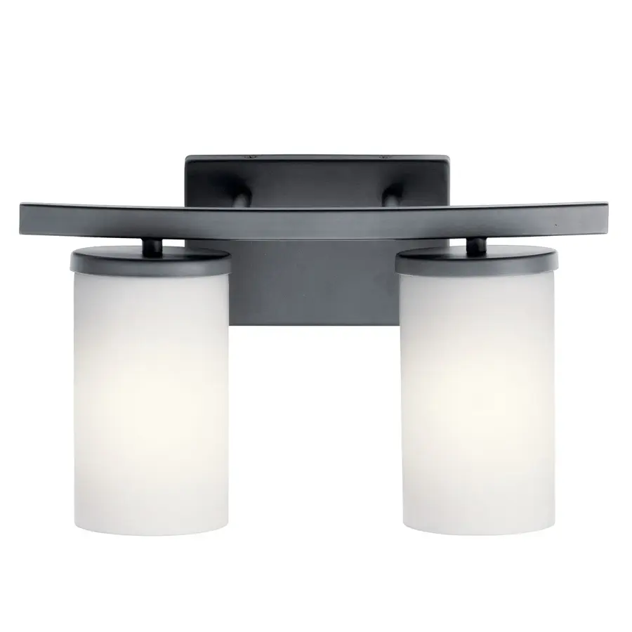 Crosby 2-Light Vanity Light in Black - Image 1