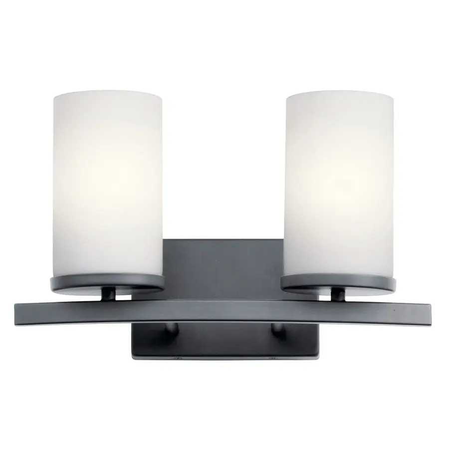 Crosby 2-Light Vanity Light in Black - Image 2